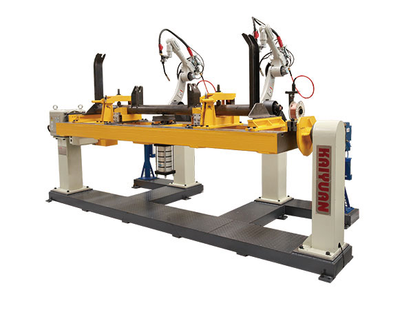 双机器人托辊支架自动焊接系统